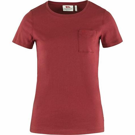 Fjällräven Övik T-Shirt Red Singapore For Women (SG-673302)